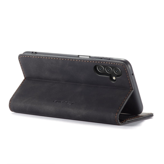 For Samsung Galaxy A14 5G CaseMe 013 Multifunctional Horizontal Flip Leather Phone Case(Black)