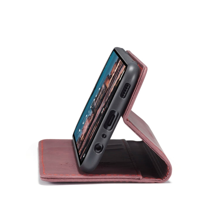 For Samsung Galaxy A14 5G CaseMe 013 Multifunctional Horizontal Flip Leather Phone Case(Wine Red)