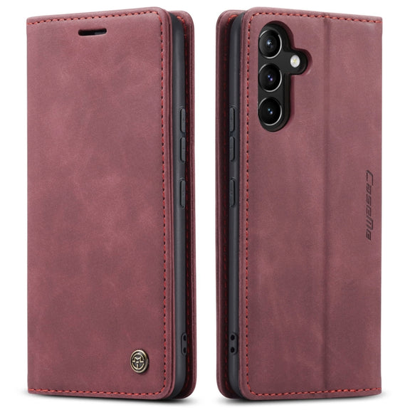 For Samsung Galaxy A54 CaseMe 013 Multifunctional Horizontal Flip Leather Phone Case(Wine Red)