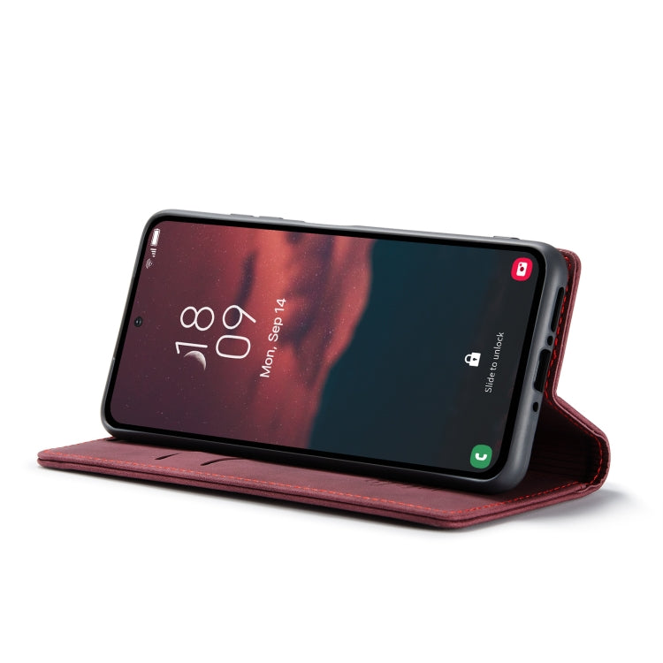 For Samsung Galaxy A54 CaseMe 013 Multifunctional Horizontal Flip Leather Phone Case(Wine Red)