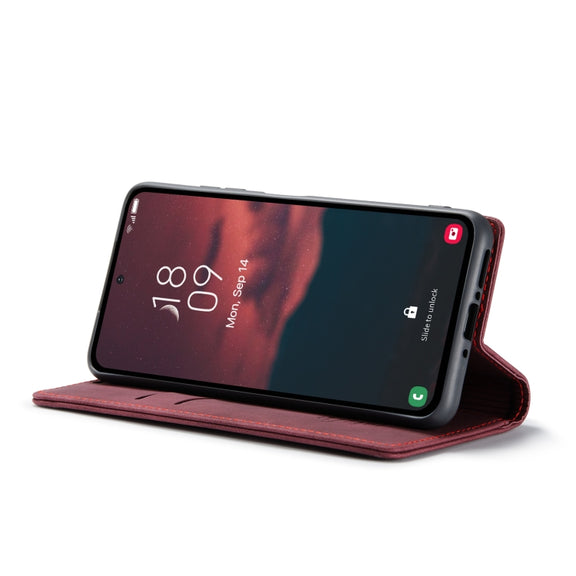 For Samsung Galaxy A54 CaseMe 013 Multifunctional Horizontal Flip Leather Phone Case(Wine Red)