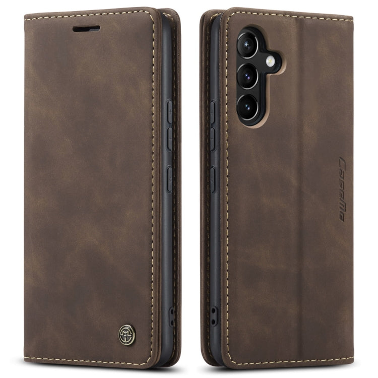 For Samsung Galaxy A54 CaseMe 013 Multifunctional Horizontal Flip Leather Phone Case(Coffee)