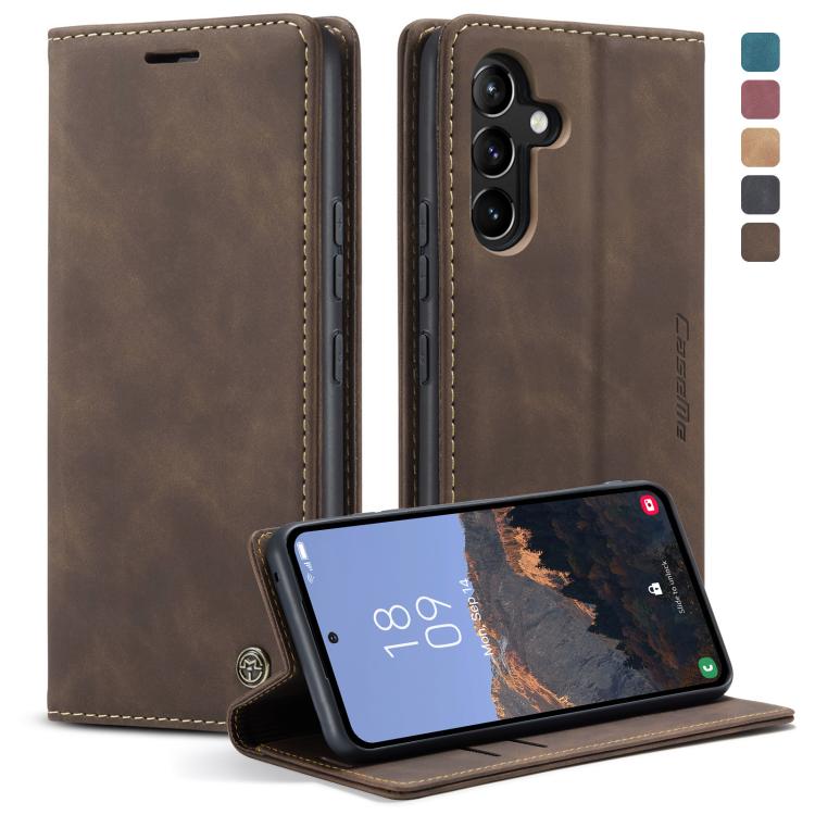 For Samsung Galaxy A54 CaseMe 013 Multifunctional Horizontal Flip Leather Phone Case(Coffee)