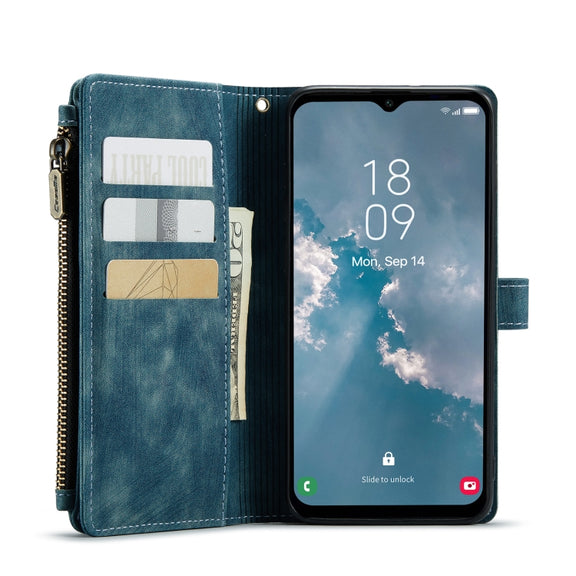 For Samsung Galaxy A14 5G CaseMe C30 Multifunctional Phone Leather Phone Case(Blue)
