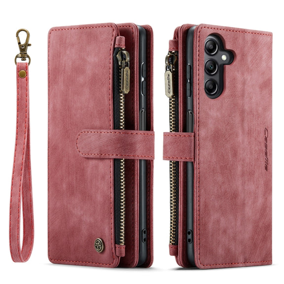 For Samsung Galaxy A14 5G CaseMe C30 Multifunctional Phone Leather Phone Case(Red)