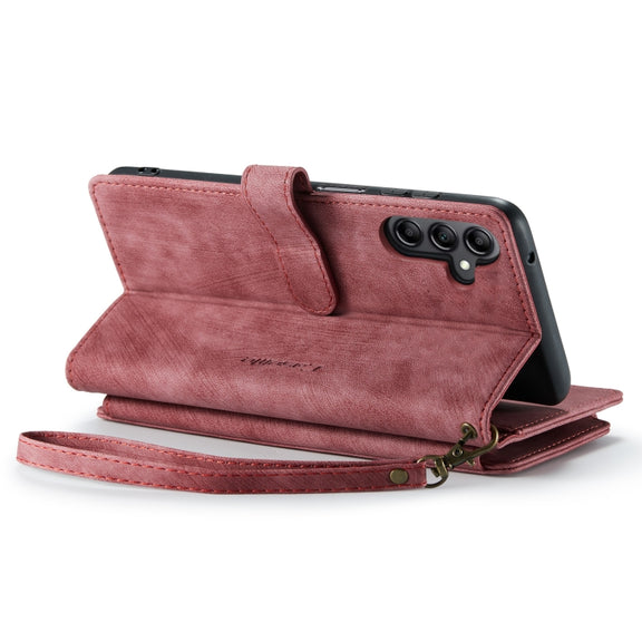 For Samsung Galaxy A14 5G CaseMe C30 Multifunctional Phone Leather Phone Case(Red)
