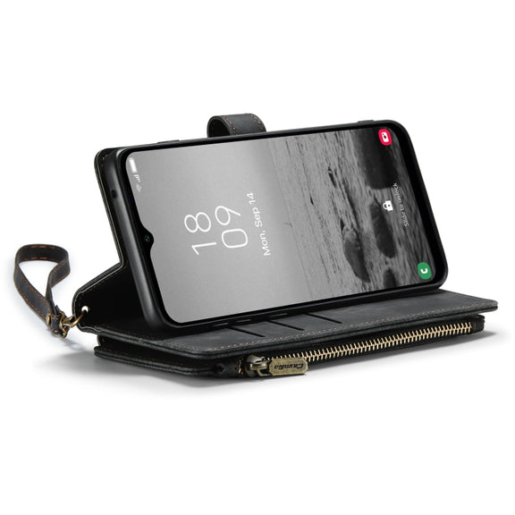For Samsung Galaxy A14 5G CaseMe C30 Multifunctional Phone Leather Phone Case(Black)