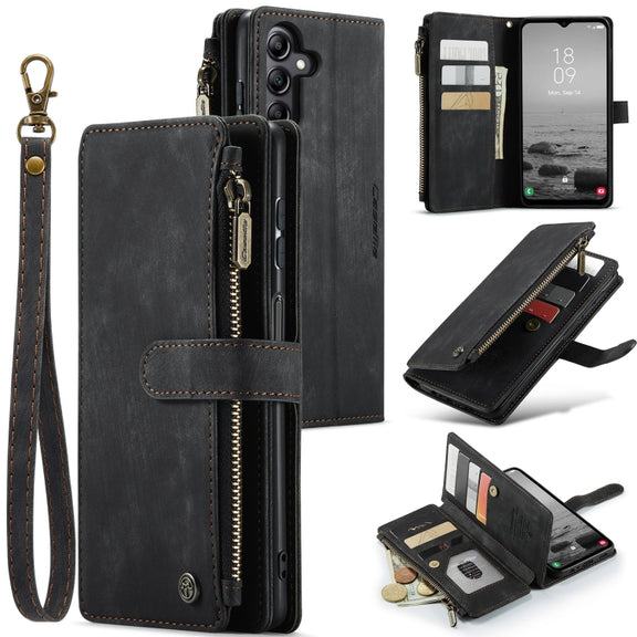 For Samsung Galaxy A14 5G CaseMe C30 Multifunctional Phone Leather Phone Case(Black)