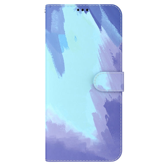 For Samsung Galaxy A34 5G Watercolor Pattern Flip Leather Phone Case(Winter Snow)