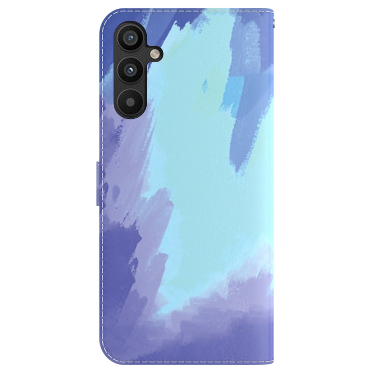 For Samsung Galaxy A34 5G Watercolor Pattern Flip Leather Phone Case(Winter Snow)