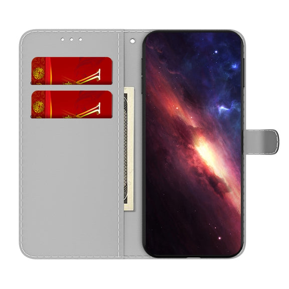 For Samsung Galaxy A34 5G Watercolor Pattern Flip Leather Phone Case(Winter Snow)