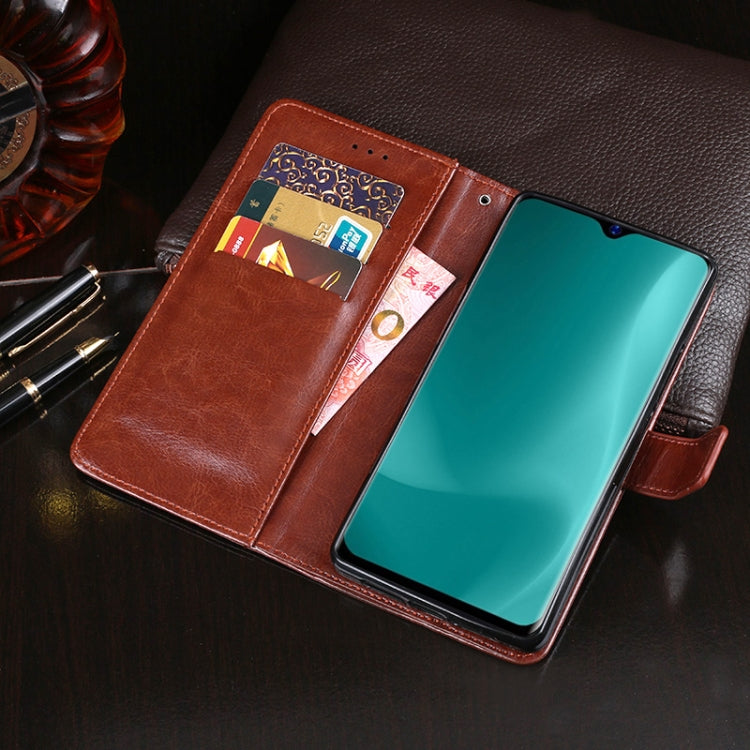 For Blackview A60 idewei Crazy Horse Texture Horizontal Flip Leather Case with Holder & Card Slots & Wallet(White)