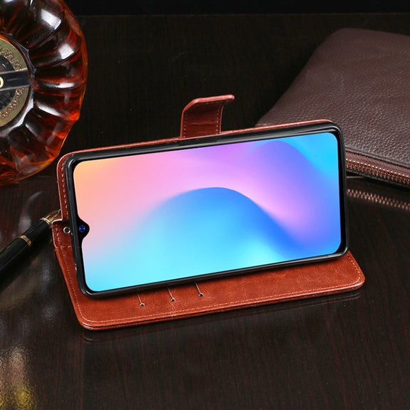 For Blackview A60 Pro idewei Crazy Horse Texture Horizontal Flip Leather Case with Holder & Card Slots & Wallet(White)