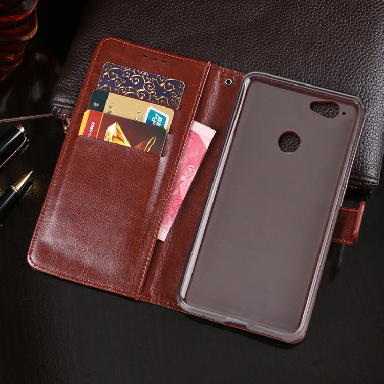 For Blackview R7 idewei Crazy Horse Texture Horizontal Flip Leather Case with Holder & Card Slots & Wallet(White)