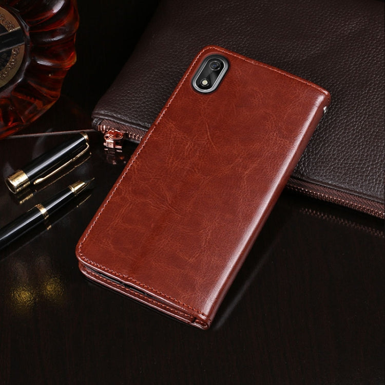 For Cubot J3 idewei Crazy Horse Texture Horizontal Flip Leather Case with Holder & Card Slots & Wallet(Red)