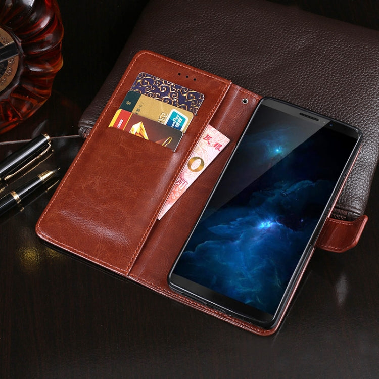 For Cubot J5 idewei Crazy Horse Texture Horizontal Flip Leather Case with Holder & Card Slots & Wallet(White)