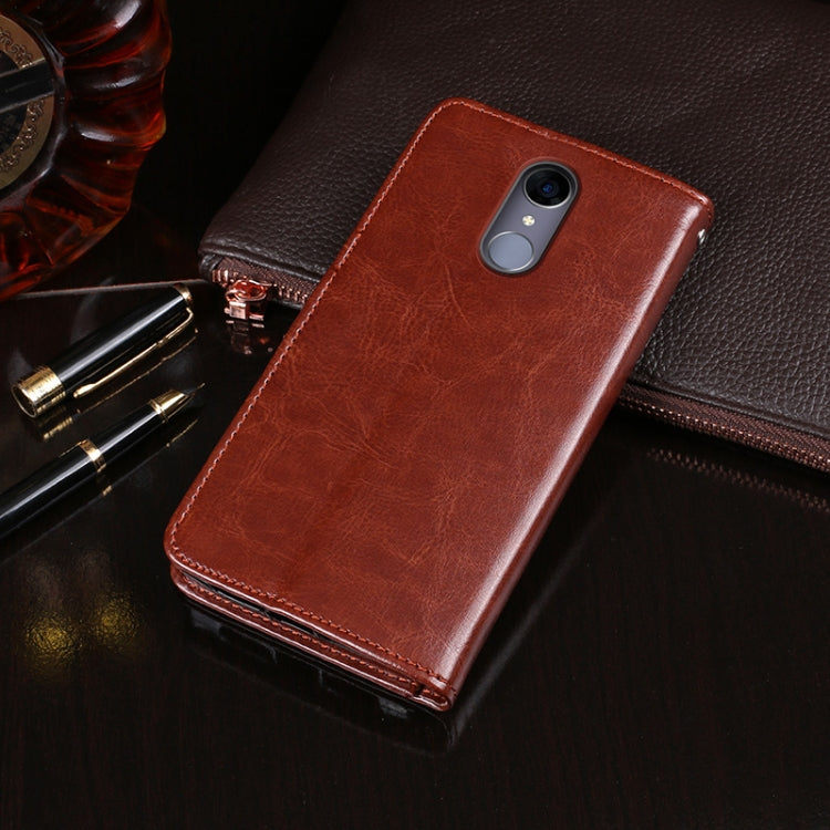 For Cubot Note Plus idewei Crazy Horse Texture Horizontal Flip Leather Case with Holder & Card Slots & Wallet(White)
