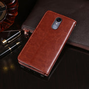 For Cubot Note Plus idewei Crazy Horse Texture Horizontal Flip Leather Case with Holder & Card Slots & Wallet(White)