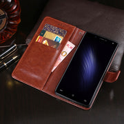 For Cubot Rainbow 2 idewei Crazy Horse Texture Horizontal Flip Leather Case with Holder & Card Slots & Wallet(Sky Blue)