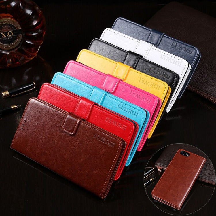 For Cubot Rainbow 2 idewei Crazy Horse Texture Horizontal Flip Leather Case with Holder & Card Slots & Wallet(Yellow)