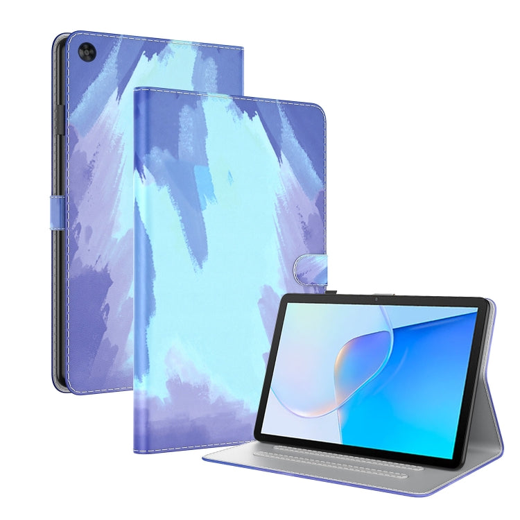 For Huawei MatePad SE Watercolor Pattern Flip Leather Tablet Case(Winter Snow)