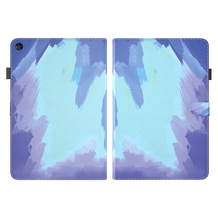 For Huawei MatePad SE Watercolor Pattern Flip Leather Tablet Case(Winter Snow)