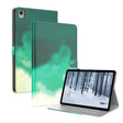 For Nokia T21 Watercolor Pattern Flip Leather Tablet Case(Cyan Green) - Nokia by PMC TechLife | Online Shopping South Africa | PMC TechLife | Buy Now Pay Later Mobicred
