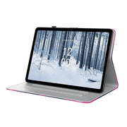 For Nokia T21 Watercolor Pattern Flip Leather Tablet Case(Berry Color)