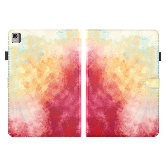 For Nokia T21 Watercolor Pattern Flip Leather Tablet Case(Spring Cherry)
