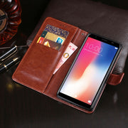 For Doogee X55 idewei  Crazy Horse Texture Horizontal Flip Leather Case with Holder & Card Slots & Wallet(White)