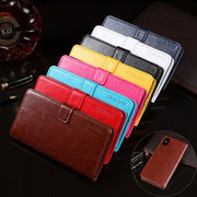For Doogee X55 idewei  Crazy Horse Texture Horizontal Flip Leather Case with Holder & Card Slots & Wallet(White)