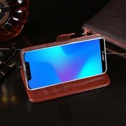 For Doogee X70 idewei  Crazy Horse Texture Horizontal Flip Leather Case with Holder & Card Slots & Wallet(Black)