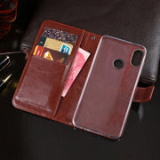 For Doogee X70 idewei  Crazy Horse Texture Horizontal Flip Leather Case with Holder & Card Slots & Wallet(White)