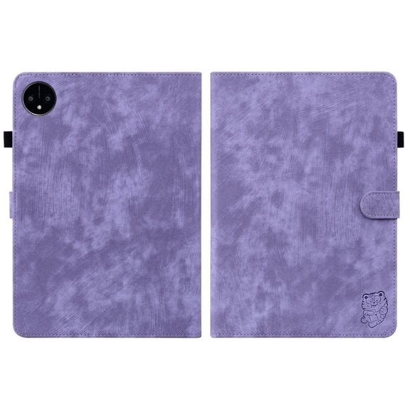 For Huawei MatePad Pro 11 2022 Tiger Pattern Flip Leather Tablet Case(Purple)