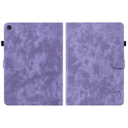 For Huawei MatePad SE Tiger Pattern Flip Leather Tablet Case(Purple)