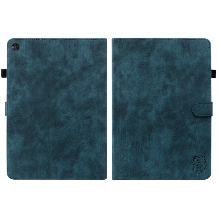 For Huawei MatePad SE Tiger Pattern Flip Leather Tablet Case(Dark Blue)