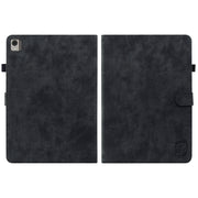 For Nokia T21 Tiger Pattern Flip Leather Tablet Case(Black)