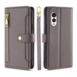 For Fujitsu Arrows N F-51C Sheep Texture Cross-body Zipper Wallet Leather Phone Case(Grey) - free shipping - PMC TechLife - Order now!