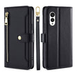 For Fujitsu Arrows N F-51C Sheep Texture Cross-body Zipper Wallet Leather Phone Case(Black) - More Brand by PMC TechLife | Online Shopping South Africa | PMC TechLife | Buy Now Pay Later Mobicred