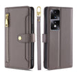 For Honor 80 GT Sheep Texture Cross-body Zipper Wallet Leather Phone Case(Grey) - free shipping - PMC TechLife - Order now!