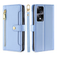 For Honor 80 GT Sheep Texture Cross-body Zipper Wallet Leather Phone Case(Blue) - Honor Cases by PMC TechLife | Online Shopping South Africa | PMC TechLife | Buy Now Pay Later Mobicred