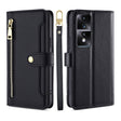 For Honor 80 GT Sheep Texture Cross-body Zipper Wallet Leather Phone Case(Black) - Honor Cases by PMC TechLife | Online Shopping South Africa | PMC TechLife | Buy Now Pay Later Mobicred