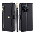 For OnePlus 11 Sheep Texture Cross-body Zipper Wallet Leather Phone Case(Black) - OnePlus Cases by PMC TechLife | Online Shopping South Africa | PMC TechLife | Buy Now Pay Later Mobicred