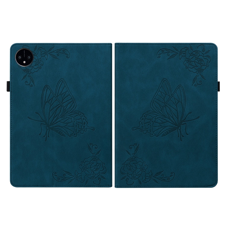 For Huawei MatePad Pro 11 2022 Butterfly Flower Embossed Leather Tablet Case(Blue)