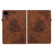 For Huawei MatePad Pro 11 2022 Butterfly Flower Embossed Leather Tablet Case(Brown)