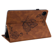 For Huawei MatePad Pro 11 2022 Butterfly Flower Embossed Leather Tablet Case(Brown)