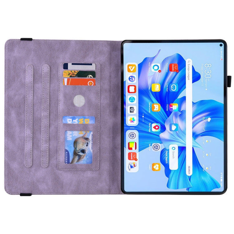For Huawei MatePad Pro 11 2022 Butterfly Flower Embossed Leather Tablet Case(Purple)