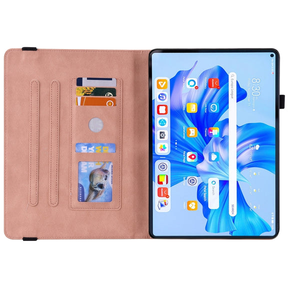 For Huawei MatePad Pro 11 2022 Butterfly Flower Embossed Leather Tablet Case(Rose Gold)