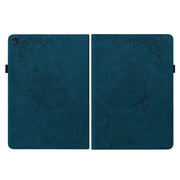 For Huawei MatePad SE Butterfly Flower Embossed Leather Tablet Case(Blue)