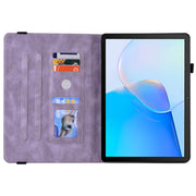 For Huawei MatePad SE Butterfly Flower Embossed Leather Tablet Case(Purple)
